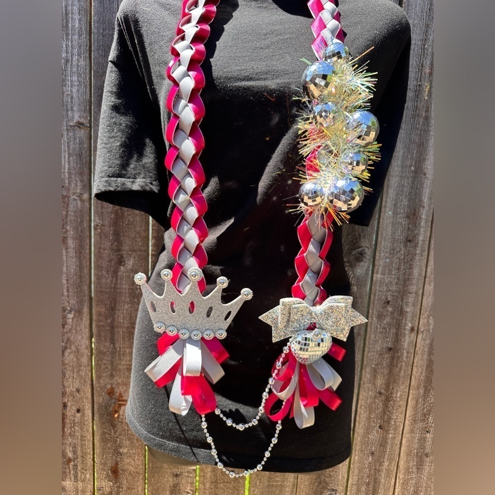 Disco Ball Birthday Graduation Lei Senior Anniversary Custom Made All colors - Picture 4 of 17